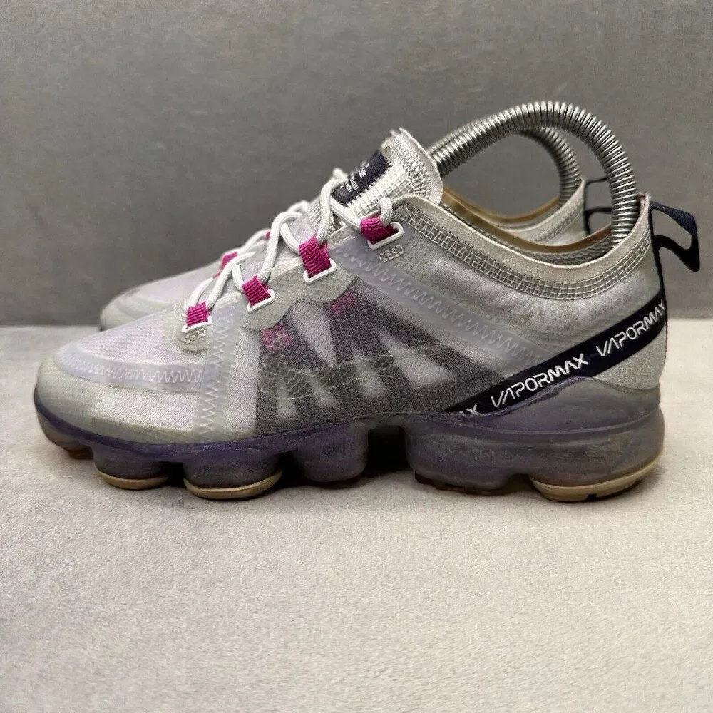 Nike Vapormax White and Pink Athletic Shoes - Picture 3 of 8